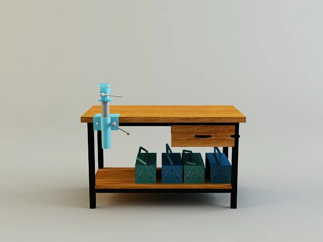 作業台 3Dモデル .c4d .max .obj .3ds .fbx .stl .blend 