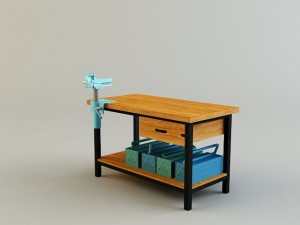 work bench Modello 3D