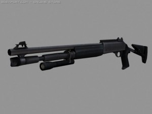 semi auto shotgame ready Modelo 3D