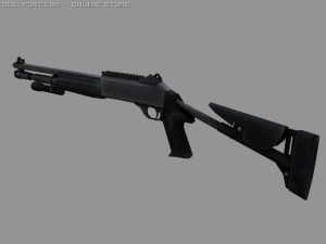 semi auto shotgame ready 3D-Modell