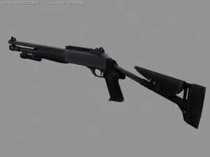 semi auto shotgame ready 3D Model