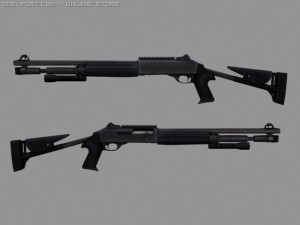 semi auto shotgame ready 3D-Modell