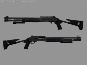 semi auto shotgame ready 3D Model