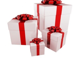a white gift boxes 3D Model