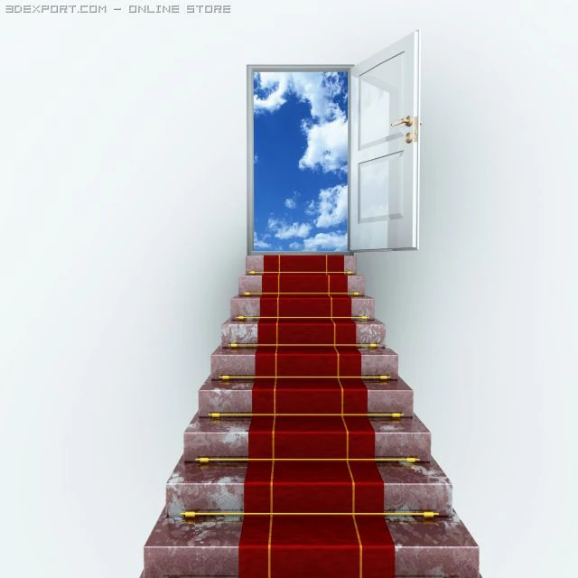 open door to a dreamy place 3D Model .c4d .max .obj .3ds .fbx .stl .blend 