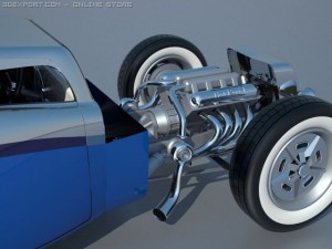 hot rod inspired by chevrolet e85 Model 3D