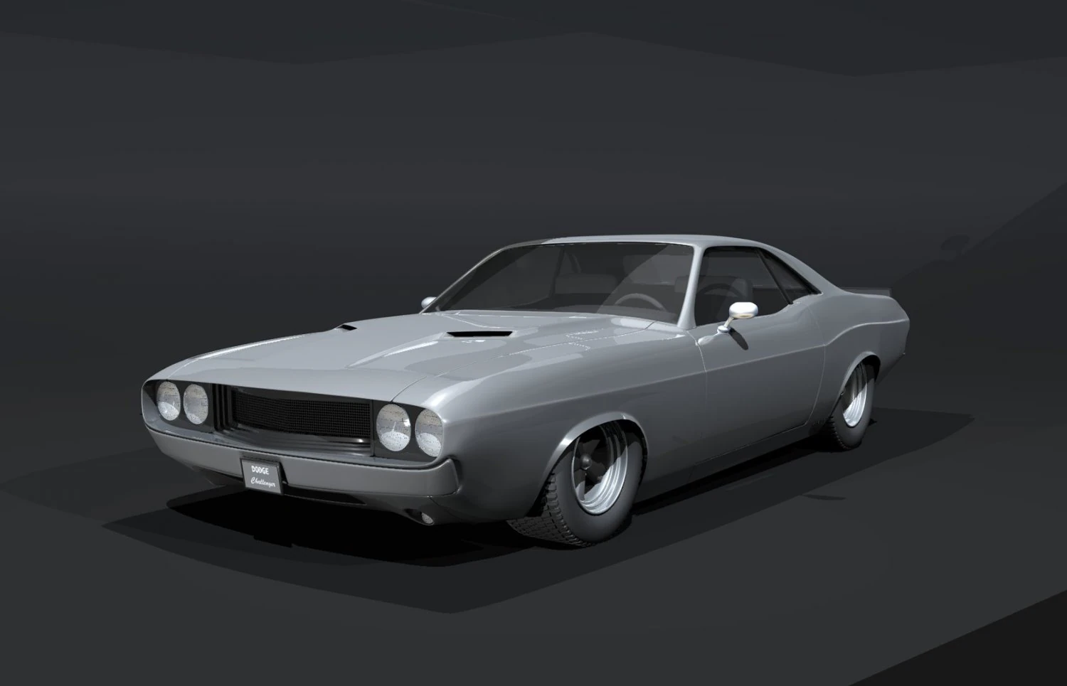 dodoge challenger 3D Model .c4d .max .obj .3ds .fbx .stl .blend 