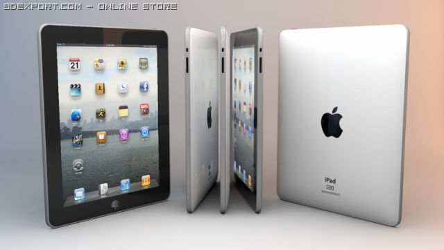 apple ipad Model 3D .c4d .max .obj .3ds .fbx .stl .blend 