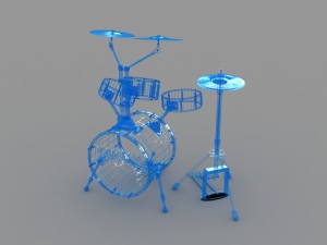 yamaha hg6t46rm drum set 3D मॉडल
