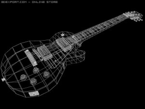gibson les paul guitar 3D Model