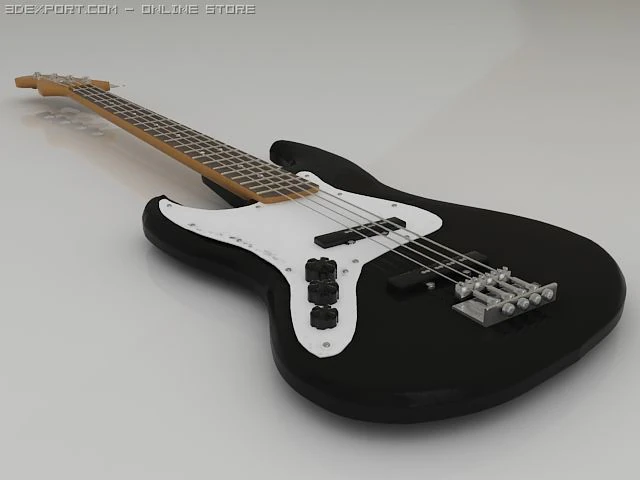 fender jazz bass 3D Model .c4d .max .obj .3ds .fbx .stl .blend 