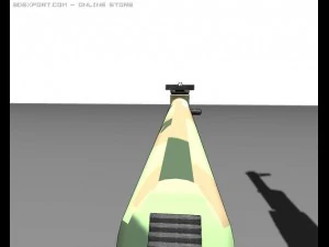 ak 47 basso poli Modello 3D