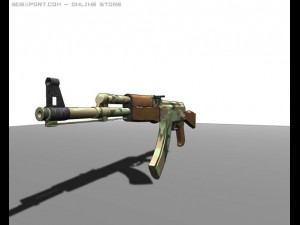 ak 47 low poly 3D 模型