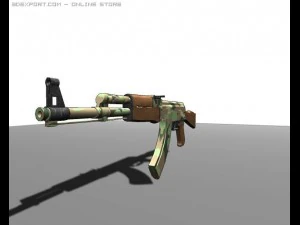 ak 47 basso poli Modello 3D