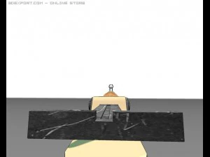 ak 47 basso poli Modello 3D