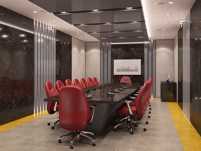 conference room 01 3D Model .c4d .max .obj .3ds .fbx .stl .blend 