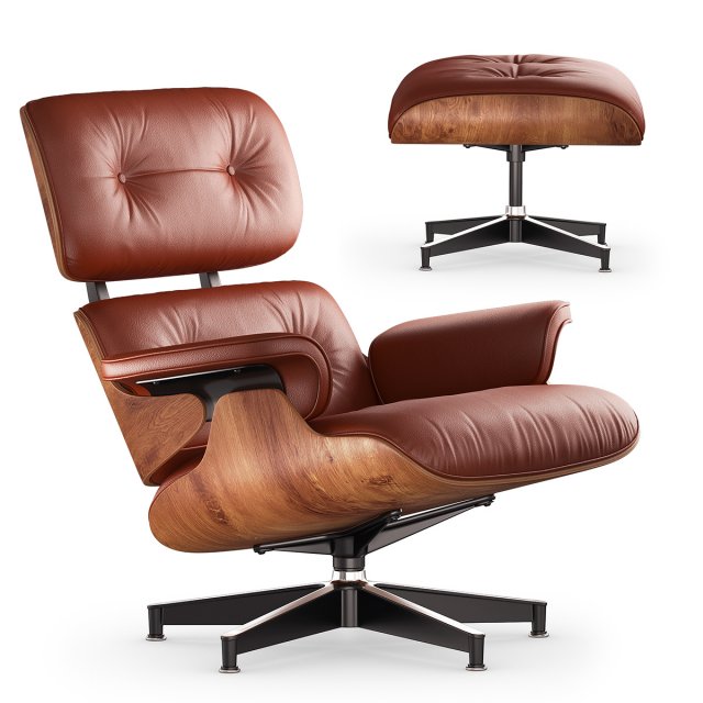 Eames lounge chair 3D Модель .c4d .max .obj .3ds .fbx .stl .blend 