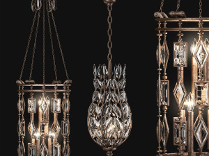 Crystal Fine Art Pendants Model 3D