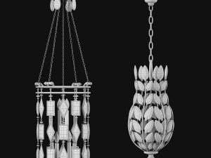 Crystal Fine Art Pendants Model 3D