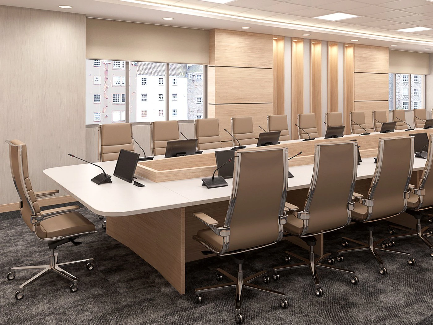 Conference Room 02 3D Model .c4d .max .obj .3ds .fbx .stl .blend 