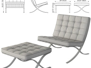 Barcelona Chair 3D Model