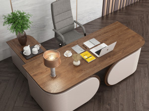 Workplace manager desk 01 - Boss desk 3D 모델