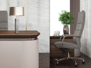Workplace manager desk 01 - Boss desk 3D 모델