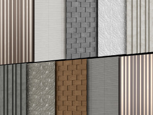 Wall Panel Set 01 Model 3D