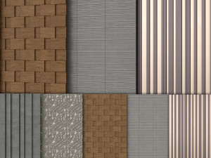 Wall Panel Set 01 Modelo 3D