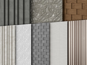 Wall Panel Set 01 Modelo 3D