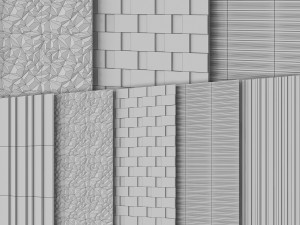 Wall Panel Set 01 Modelo 3D
