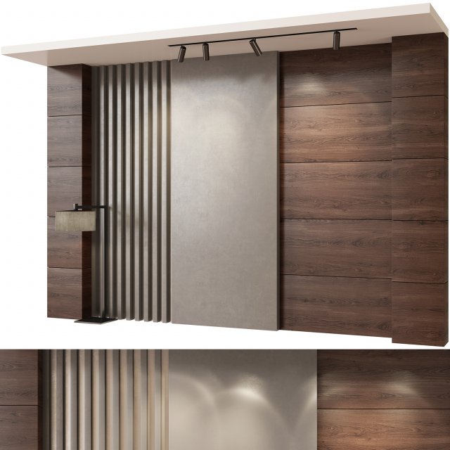 Decorative Wall Panel 02 3Dモデル .c4d .max .obj .3ds .fbx .stl .blend 