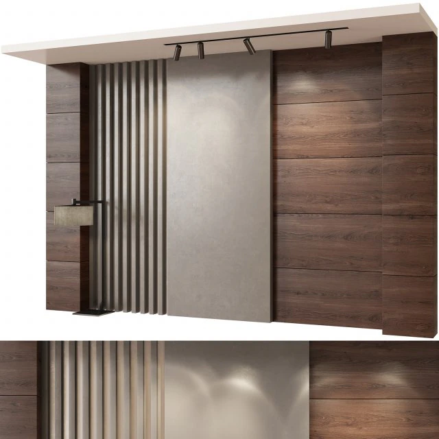 장식적인 벽 패널 02 3D 모델 .c4d .max .obj .3ds .fbx .stl .blend 