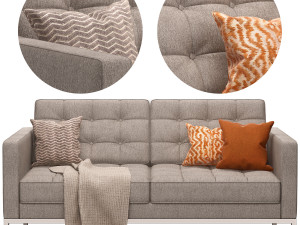 Florence Knoll Relaxed Settee Modello 3D