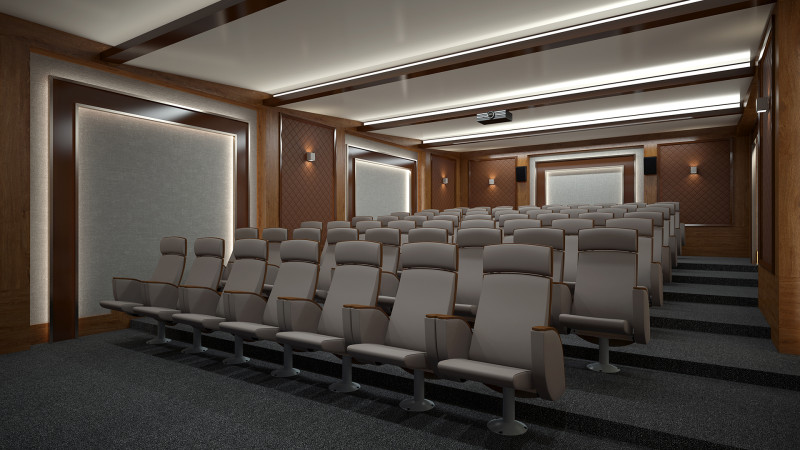 Cinema Hall 01 Modelo 3D .c4d .max .obj .3ds .fbx .stl .blend 