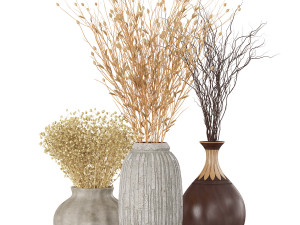 Bouquet - Dry plants 02 Modello 3D