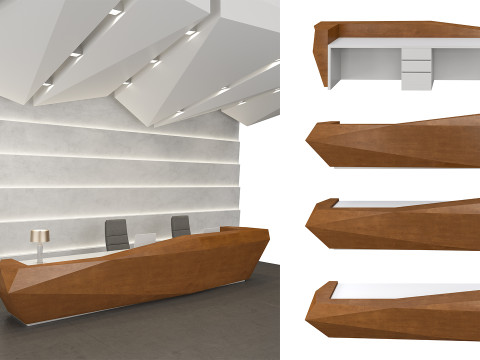 Designing Reception Desk 01 Model 3D