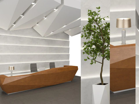 Designing Reception Desk 01 3D Model