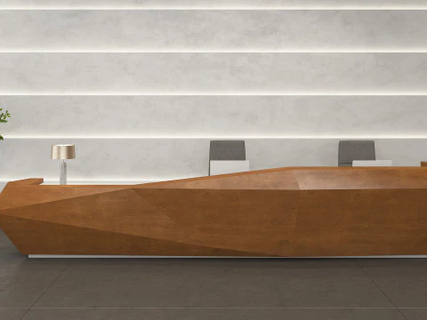 Designing Reception Desk 01 3D Model