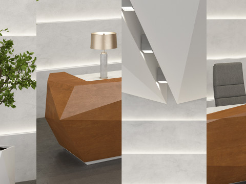 Designing Reception Desk 01 3D Model