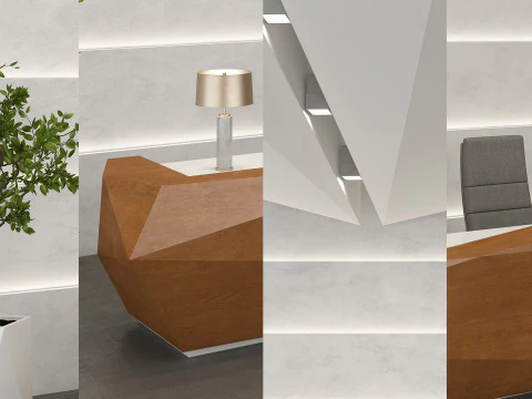 Designing Reception Desk 01 3D Model
