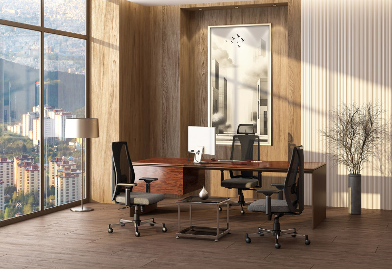 Boss Office Design With Linha Studio boss desk 3D-Modell .c4d .max .obj .3ds .fbx .stl .blend 