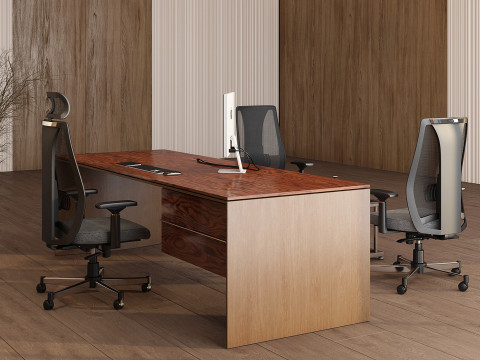 Boss Office Design With Linha Studio boss desk 3D-Modell