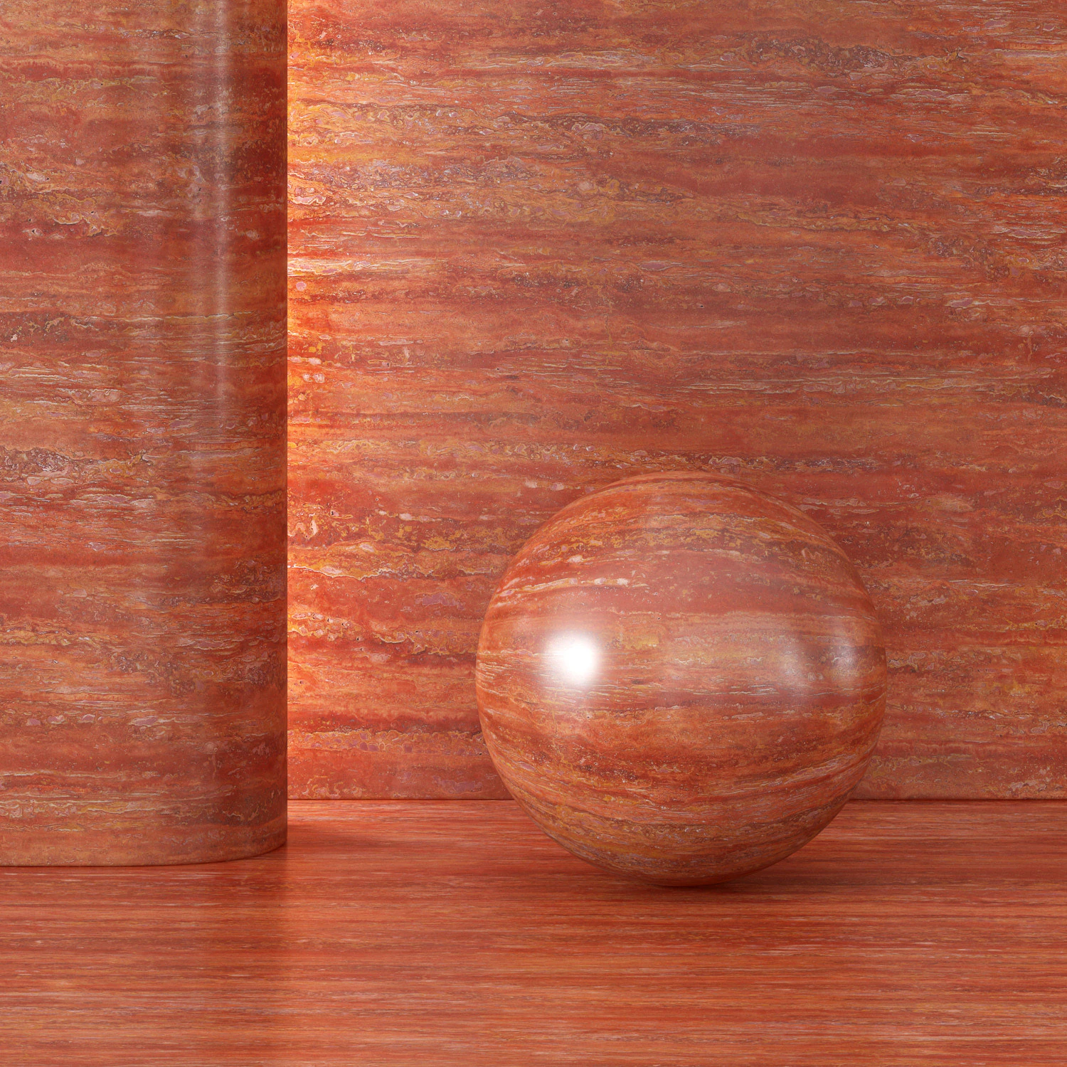 Materiale tagliato in vena di travertino rosso CG Textures .c4d .max .obj .3ds .fbx .stl .blend