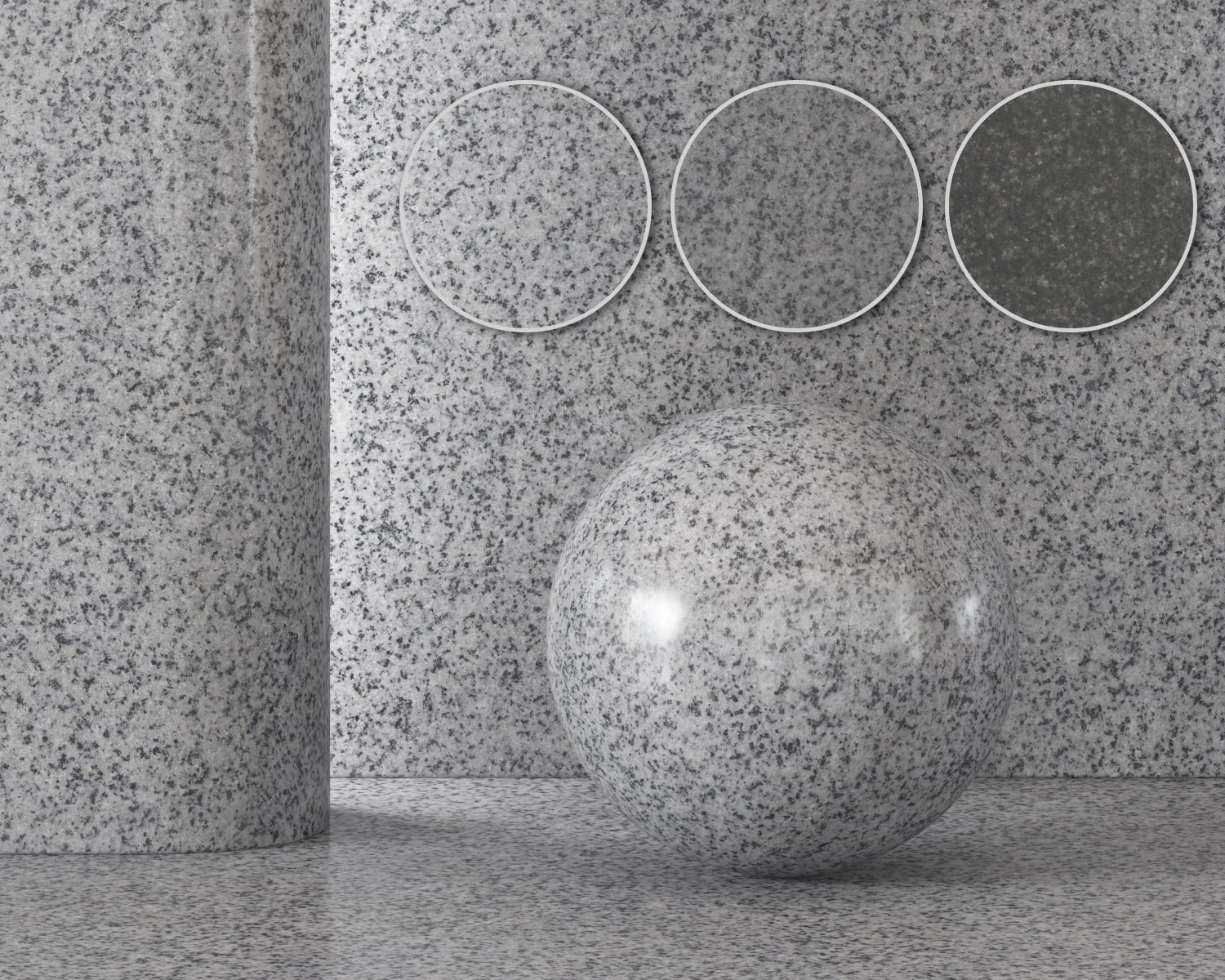 Salt and Pepper Granite Material CG Textures .c4d .max .obj .3ds .fbx .stl .blend