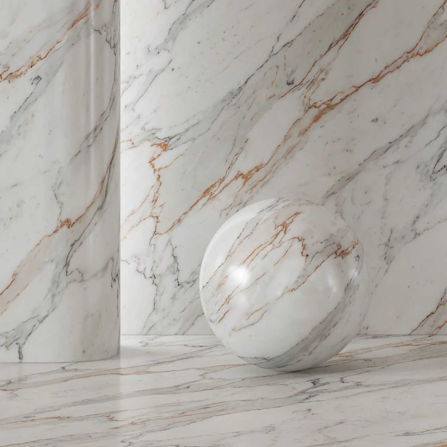 Neolith Calacatta Luxe Marble Material CG Textures .c4d .max .obj .3ds .fbx .stl .blend 