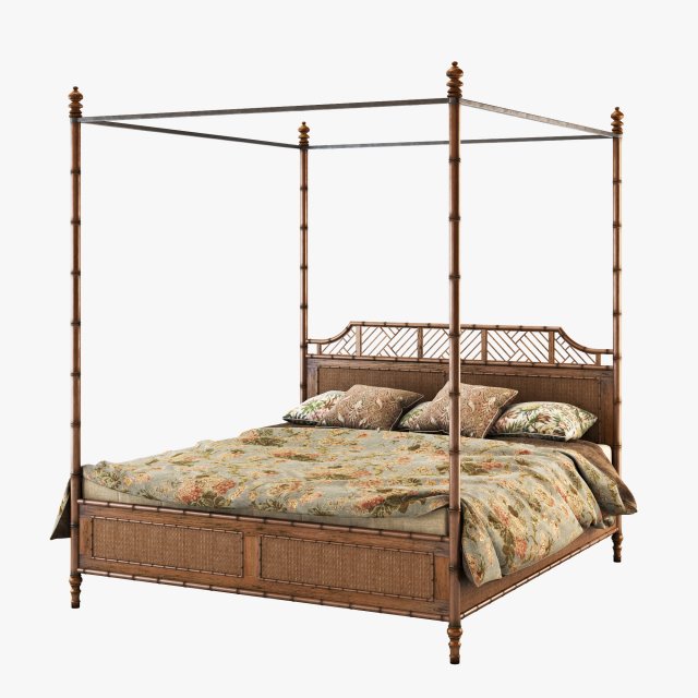 lexington tommy bahama island estate bed 3D Model .c4d .max .obj .3ds .fbx .stl .blend 