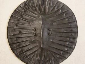 hardware de restaura&ccedil;&atilde;o escudo de couro konso Modelo 3D