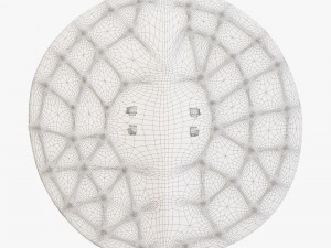 restoration hardrware konso leather shield 3D Модель