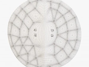 hardware de restaura&ccedil;&atilde;o escudo de couro konso Modelo 3D